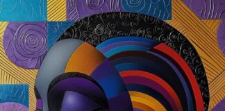 A painting of a person.