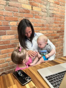 Mother with 2 children